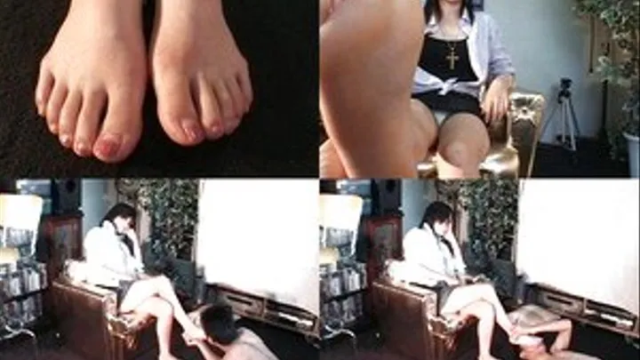 Lovely feet is continuously worshipped and licked - Part 1 (Faster Download - )