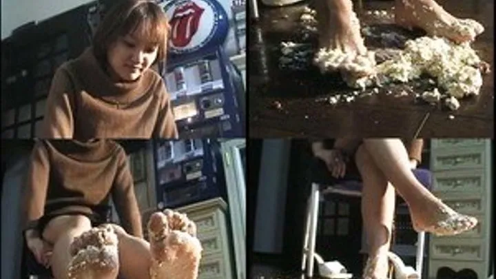 Lady mixes dough using her bare feet - Full version (Faster Download - )