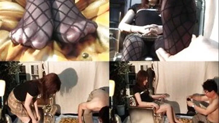 Slave loves helping mistress in wearing her fishnets! - Full version (Faster Download - )