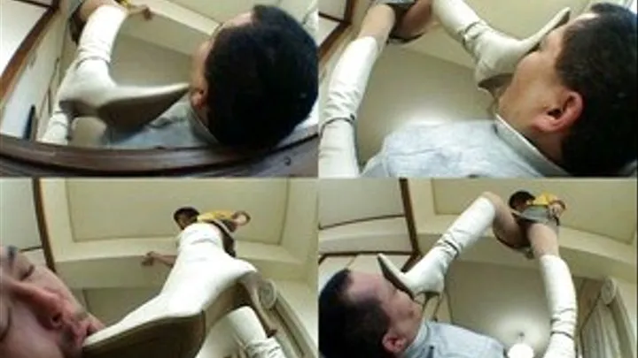 Man gets gagged by domme's dirty boots - Part 1 (Faster Download - )