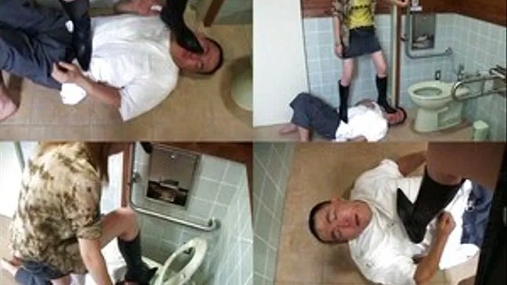 old man is punished in the public toilet! - Part 3 (Faster Download - )