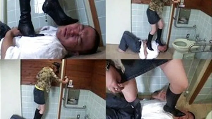 old man is punished in the public toilet! - Part 2 (Faster Download - )