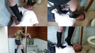 old man is punished in the public toilet! - Part 1 (Faster Download - )