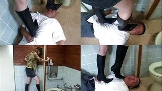 old man is punished in the public toilet! - Part 1 ( - AVI Format)