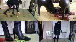 Domina positions foods on the floor only to get smashed - Full version ( - AVI Format)