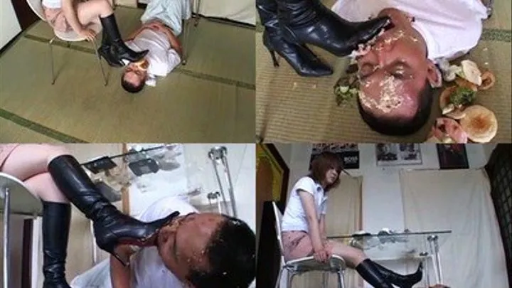 Mistress smashes food directly on her slave's mouth for eating - Full version ( - AVI Format)