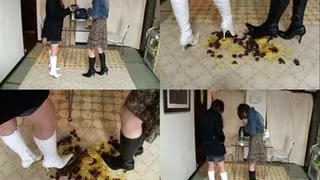 Dominas just love crushing all the food they have using their boots - Full version ( - AVI Format)