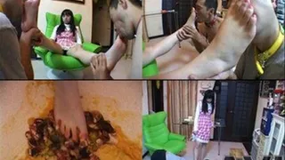 After crushing slaves' food with her feet, she then asks them to lick it - Full version (Faster Download - )