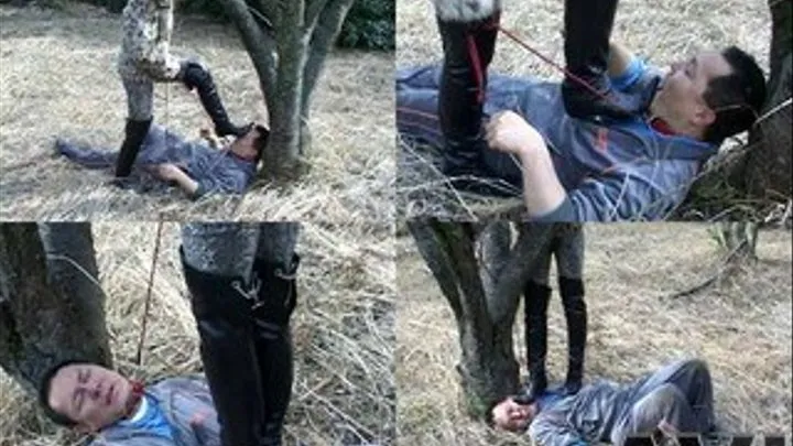 Slave got his face and body trampled in the woods - Part 1 (Faster Download - )