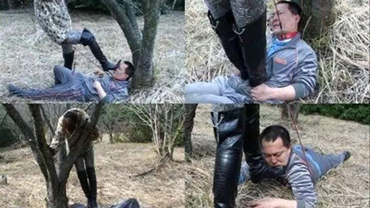 Slave got his face and body trampled in the woods - Full version ( - AVI Format)