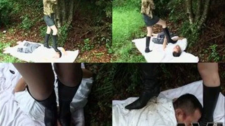 Man is resting in the woods when a domina stood right on his back - Full version (Faster Download - )