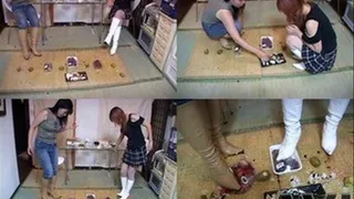 Ladies in boots teamed up as they ruin every food on the floor - Full version (Faster Download - )