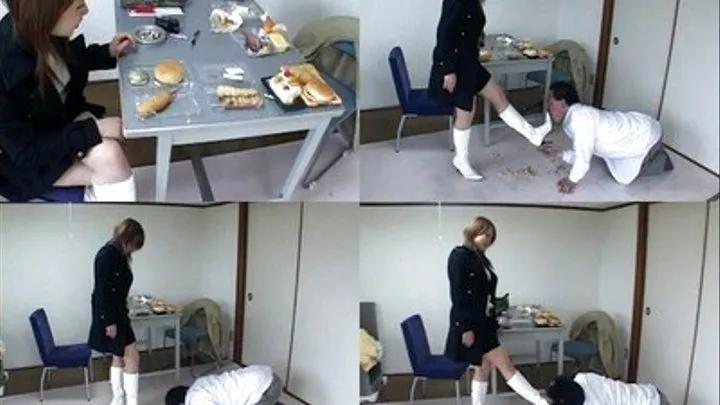 Mistress shares her food to slave but with the use of her boots - Full version ( - AVI Format)