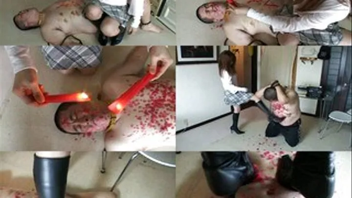 Wax Pours On Slave's Big Fat Body - WB-001