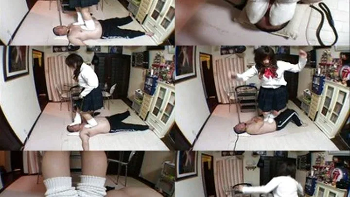 Schoolgirl Tramples Big Lazy Slave - LS-001 - Full version