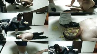 Young Schoolgirl Mistress Smothers Fat Slave With Food - LS-001 - Part 2 (Faster Download)