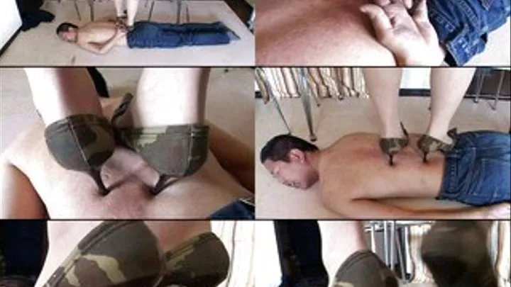 Stiletto Heels Leave Painful Marks On Slave's Back - PM-001 - Part 3 (Faster Download)