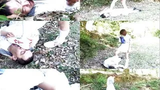 Kicking And Trampling In The Forest - JK-002 - Part 2 ( - AVI Format)