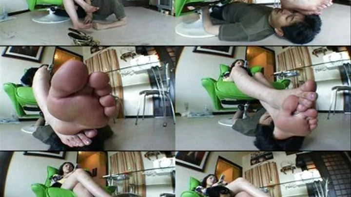 Human Foot Stool At Work - DP-001 - Part 1 ( - AVI Format)