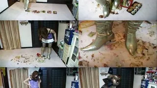 Clean & Lick All The Messed Up Crushed Food On The Floor - CJ-002 - Full version ( - AVI Format)