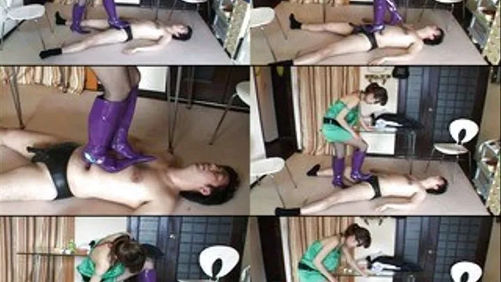 Purple Boots Trampling From Chest To Penis - DQ-002 - Part 5 (Faster Download - )