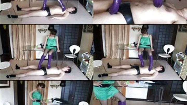 Purple Boots Trampling From Chest To Penis - DQ-002 - Part 4 (Faster Download - )