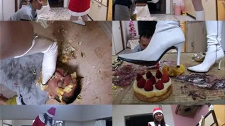 Stepmom Dominates Step-Son with Shoe and Crushed Food on Christmas Eve!