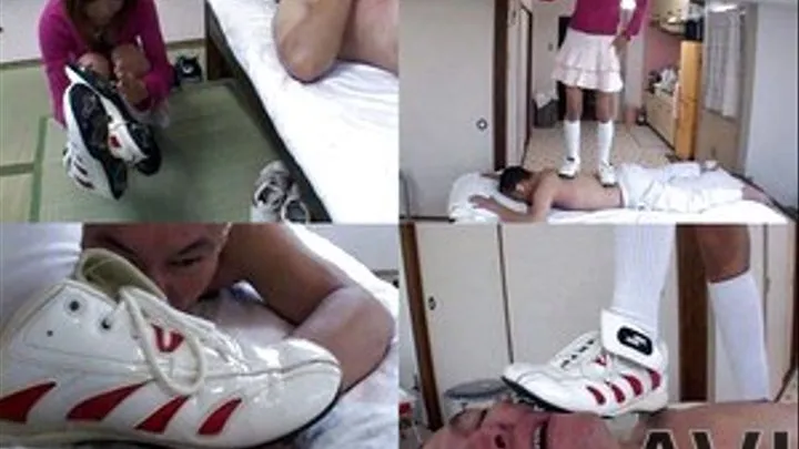 Domina wears her dirty sneakers and steps on man's entire body - Part 1 (Faster Download - ))