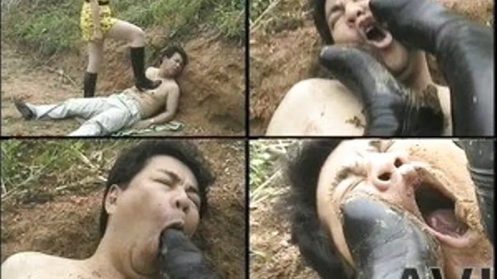 Mud is all over man's face and in his mouth as domina does it - Full version (Faster Download - ))