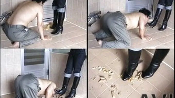 Food is smashed on the floor and is fed to slave - Full version (Faster Download - ))