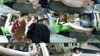 Slave's Face Turns Into Foot Stool - DP-001