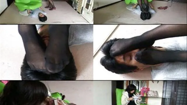 Human Foot Stool At Work - FT-001 - Part 1 (Faster Download)