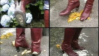 Foods are spoiled after domme steps on them outdoors - Full version ( - AVI Format)