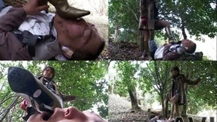 Domina beats a man up in the forest - Part 2 (Faster Download - ))