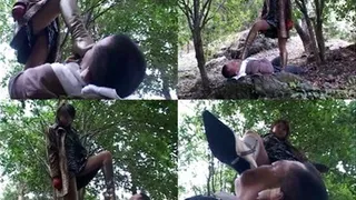 Domina beats a man up in the forest - Full version ( - AVI Format)