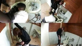 Man is beaten up in a public toilet after trying to a domina - Part 3 (Faster Download - ))