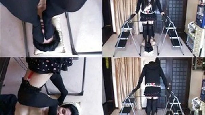 Lady in stockings puts all her weight righ on man's face - Full version (Faster Download - ))