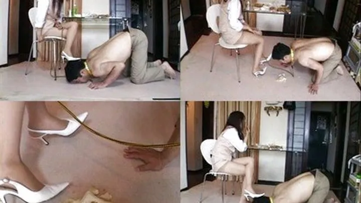 Mistress is not so mean at all after feeding slave... with her heels! - Part 2 ( - AVI Format)