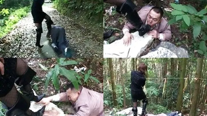 Domme plan to kick man out to a deep cliff! - Part 6 ( - AVI Format)