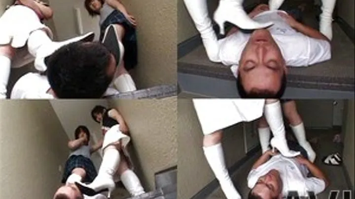 Man is given no chance to stand up as dominas continue to beat him - Part 4 (Faster Download - ))