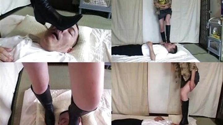 Domina in boots got her heels on man's face - Full version ( - AVI Format)