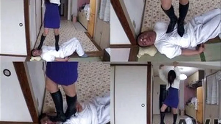 Domme wants to wake man up and she does it by stepping on him - Part 1 (Faster Download - ))