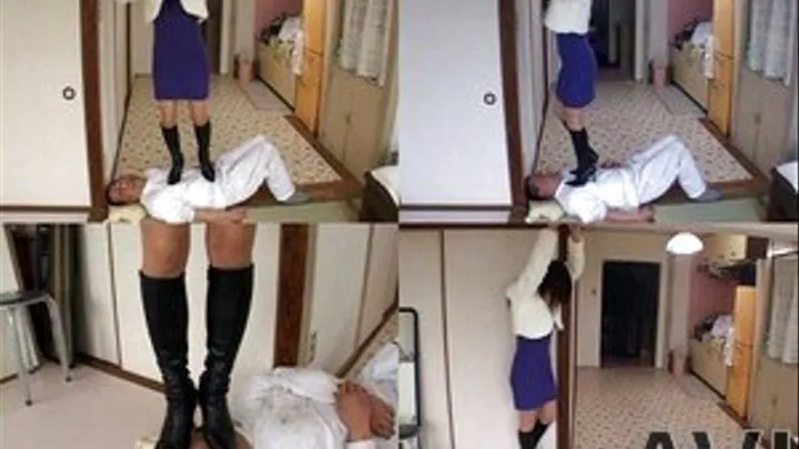 Domme wants to wake man up and she does it by stepping on him - Full version (Faster Download - ))