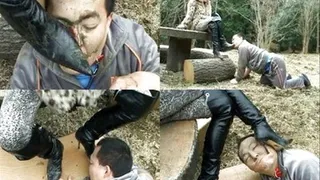 Slave's face becomes real dirty after domme steps on it - Full version ( - AVI Format)