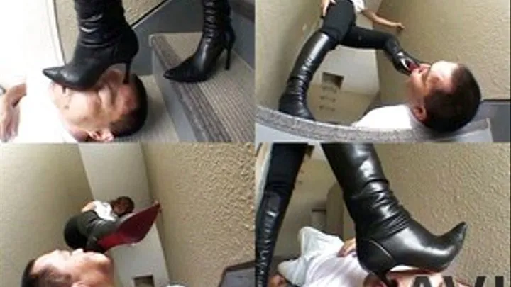 Man got his face beaten as domme steps her heels on him - Part 2 (Faster Download - ))