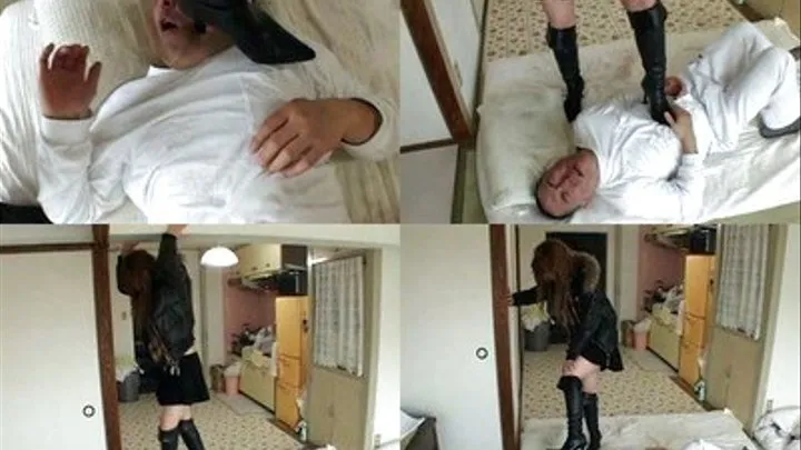 Sleepyhead gets totally beaten up by wicked domina! - Part 2 ( - AVI Format)