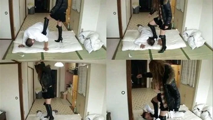 Sleepyhead gets totally beaten up by wicked domina! - Part 1 ( - AVI Format)