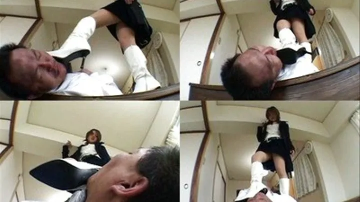 Domme goes up beside napping man to punish him for laziness - Part 2 ( - AVI Format)