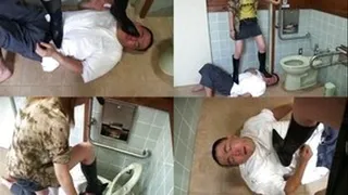 old man is punished in the public toilet! - Part 3 - AVI Format