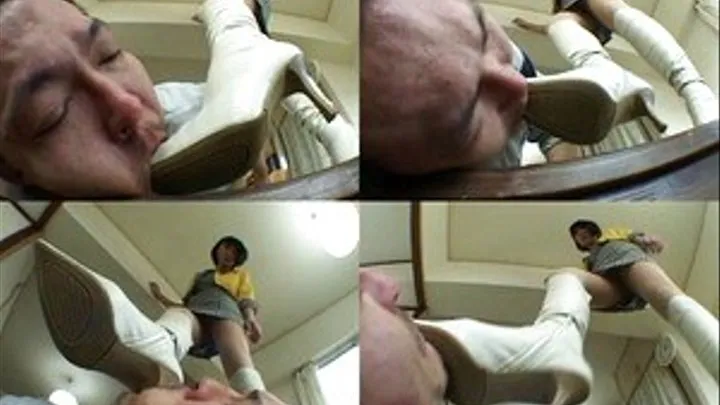 Man gets gagged by domme's dirty boots - Part 2 - AVI Format